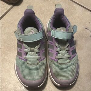 Adidas Green and Purple Sneakers with Velcro Strap